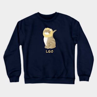 Leo cat zodiac sign Crewneck Sweatshirt